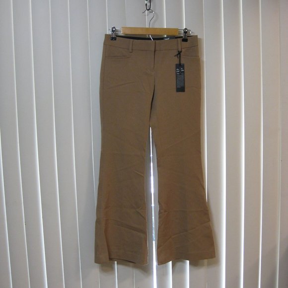 NWT Express tan khaki Columnist dress pants trousers 0 S short - Picture 1 of 9